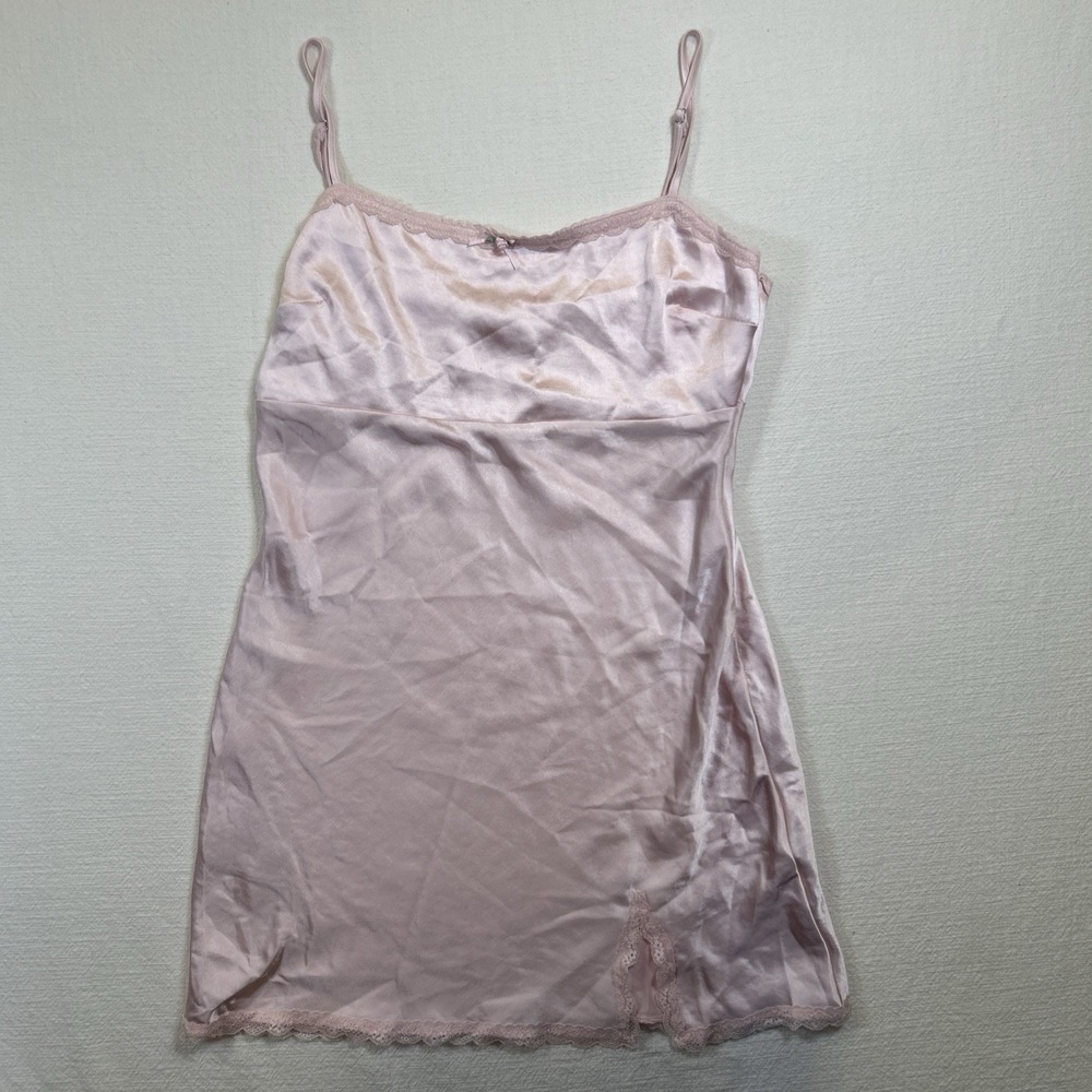 Lush Women Dress Pink Baby Doll Slip Satin Dress Large